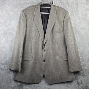 Brooks Brothers Italy Houndstooth 100% Wool Sport Coat Men's Size 50L Blazer